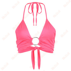pink hanging neck type tank tops